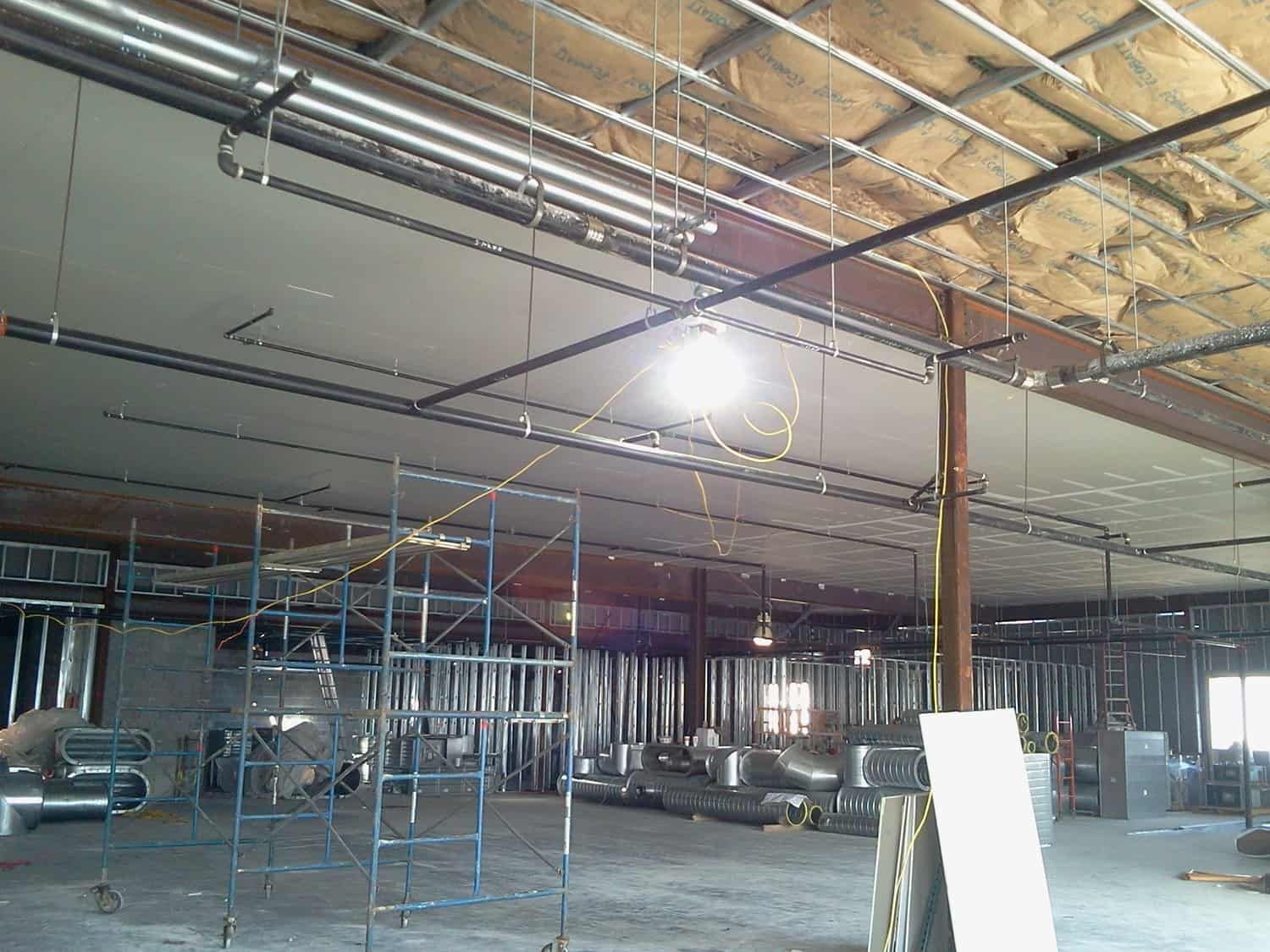 under construction building interior