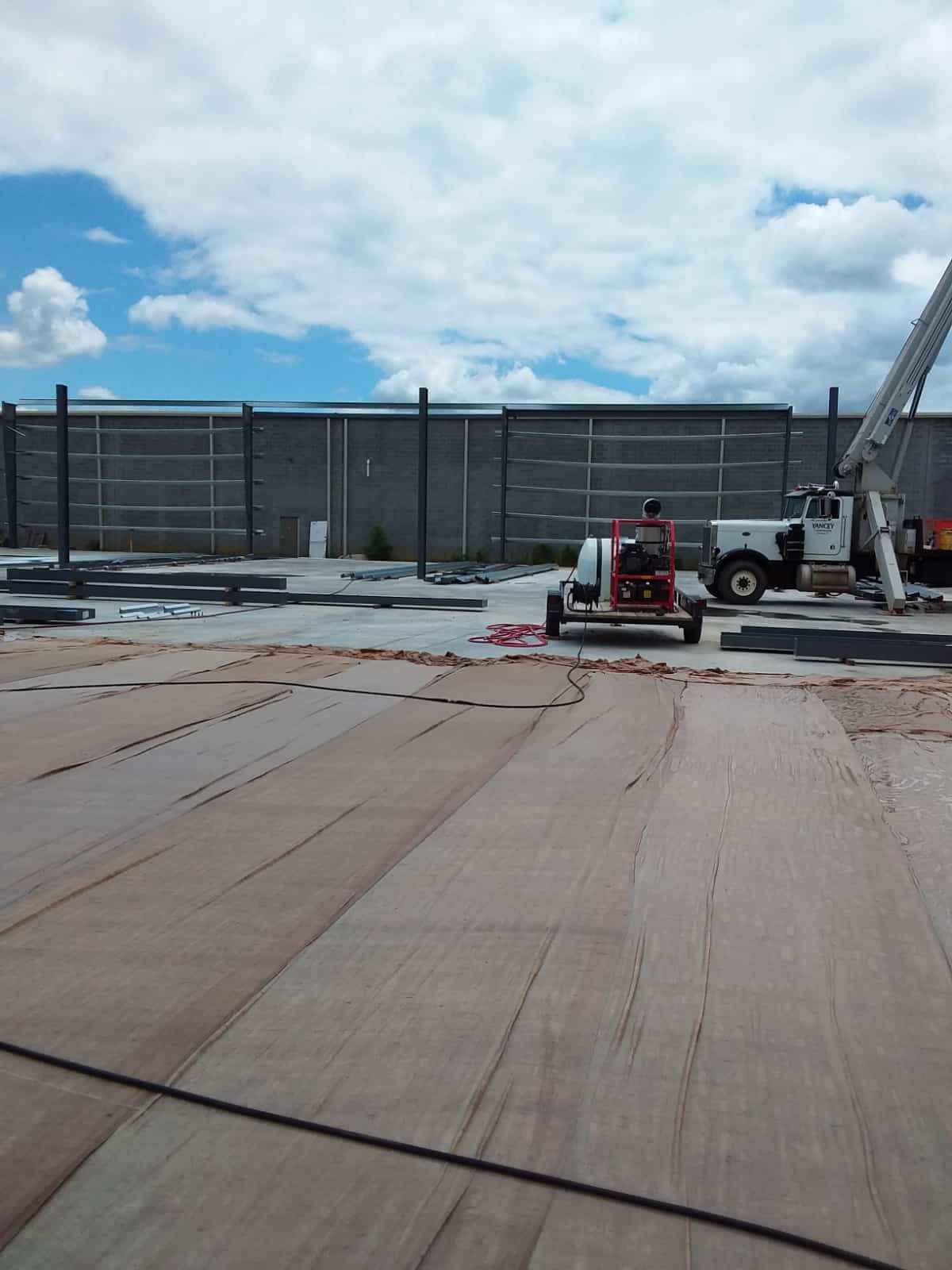 brown tarp on ground