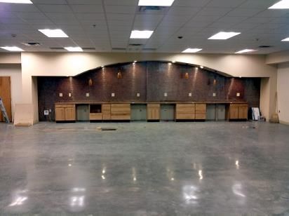 apartment building lobby under construction