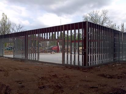 exterior wall under construction