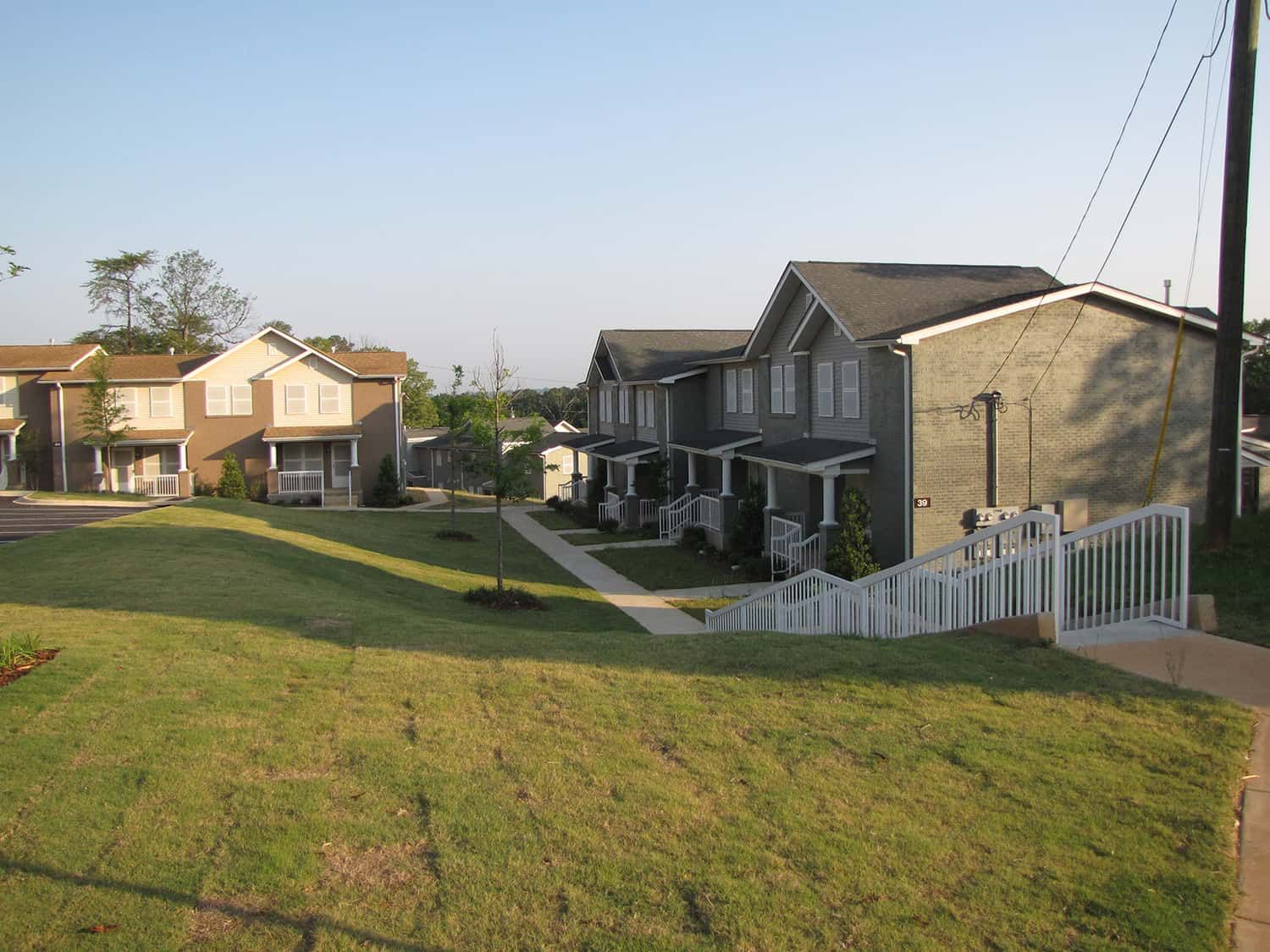 Cooper Green Homes exterior view of three houses